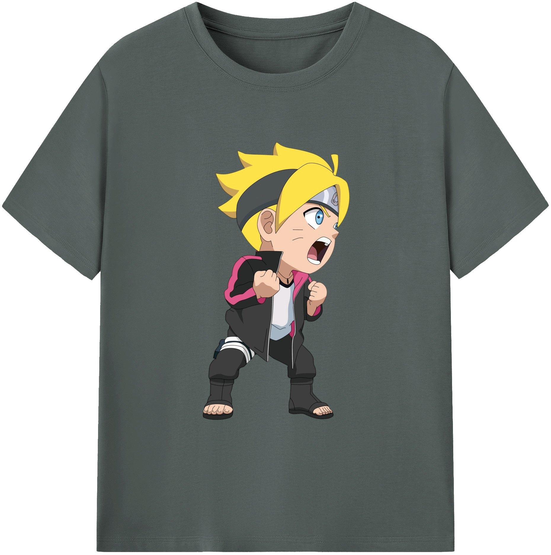 （画像用） NARUTO -ナルト- うずまき ボルト Uzumaki Boruto 綿100％ メンズ半袖Tシャツ｜肌触りやわらか＆通気性